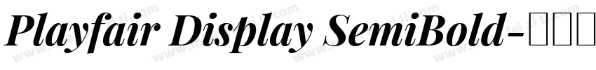 Playfair Display SemiBold字体转换